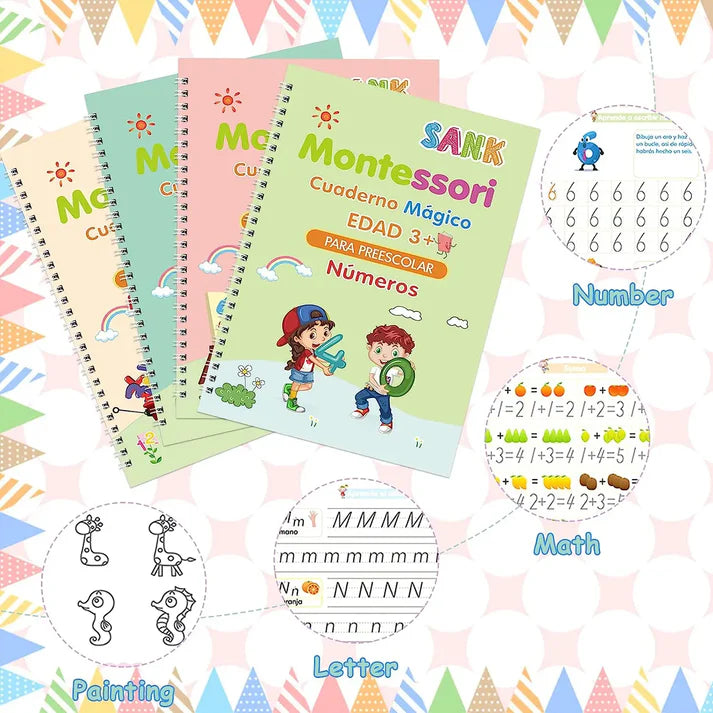 KIT DE 4 LIBROS REUTILIZABLES + OBSEQUIOS